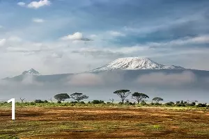 Mount Kilimanjaro: 5,895 meters (19,341 feet) in Tanzania