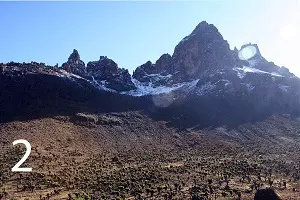 Mount Kenya: 5,199 meters (17,057 feet)