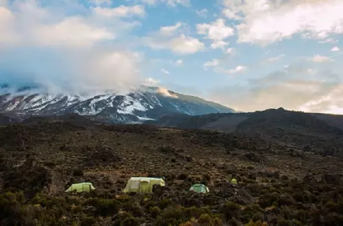Campsite accommodations on Mount Kilimanjaro