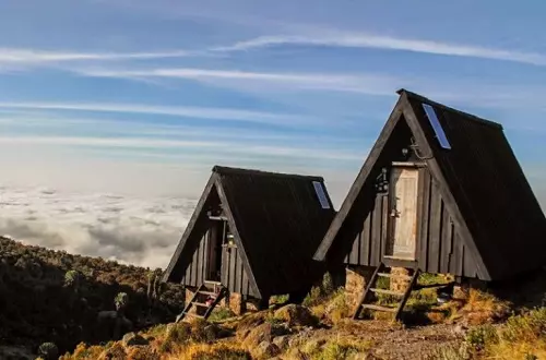 Hut accommodations on Mount Kilimanjaro